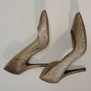 Gold glitter Juicy Couture heels